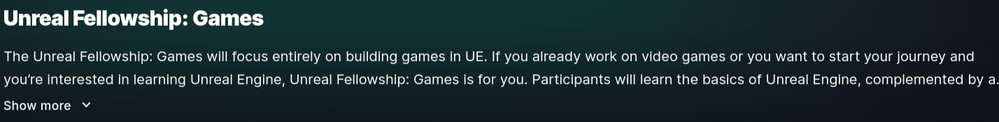 Pictures · Epic games — Unreal Fellowship: Games 2025-1