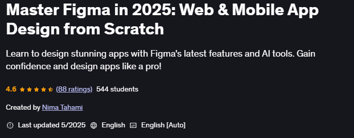 Bilder · Meister Figma in 2025Web & Mobile App Design von Scratch 2025-1