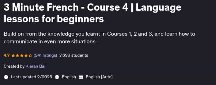 Pictures · Udemy — 3 Minute French – Course 1-16 | Language lessons for beginners 2025-2