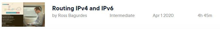 Pictures · Pluralsight — Routing IPv4 and IPv6 2020-1
