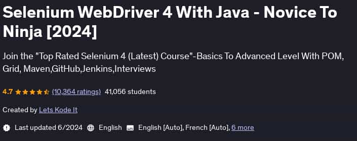 Pictures · Udemy — Selenium WebDriver 4 With Java – Novice To Ninja [2024] 2024-6