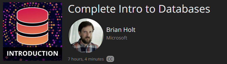 Pictures · Complete Intro to Databases 2020-12