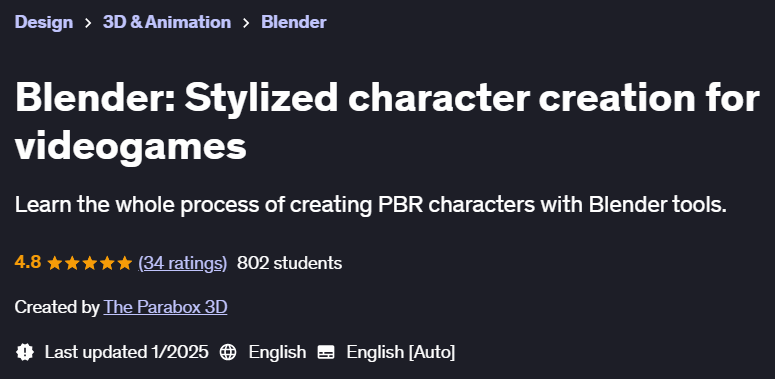 Pictures · Blender: Stylized character creation for videogames 2025-1