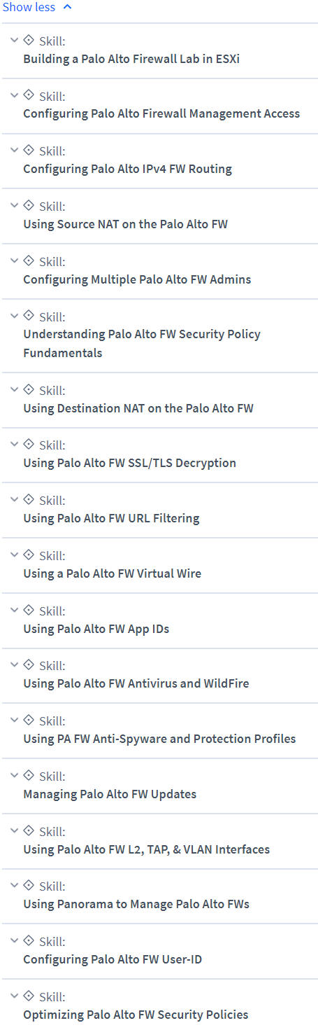 Course topics · CBTNuggets — PCNSA Online Training 2023-3