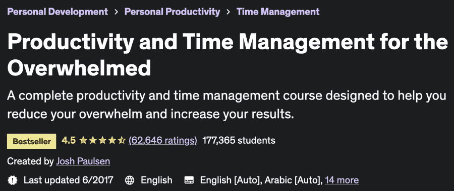Pictures · Udemy — Productivity and Time Management for the Overwhelmed 2017-6