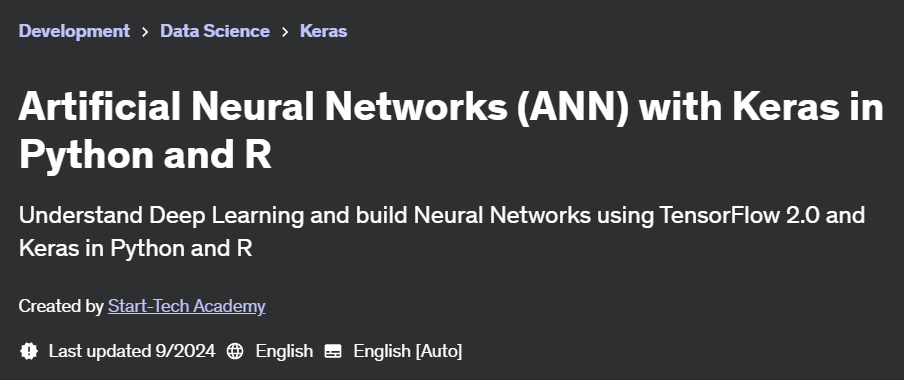 Pictures · Udemy — Artificial Neural Networks (ANN) with Keras in Python and R 2024-9