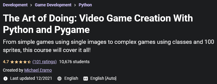 Pictures · Udemy — The Art of Doing: Video Game Creation With Python and Pygame 2021-7