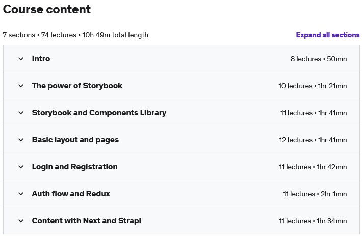 Course topics · Practical Next.js & React – Build a real WebApp with Next.js 2022-5