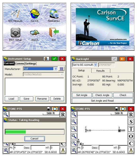 Pictures · Carlson SurvCE 6.01 / 5.01 + Data Collectors