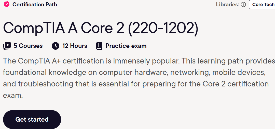 चित्र · CompTIA एक कोर 2 (220-1202) 2025-10