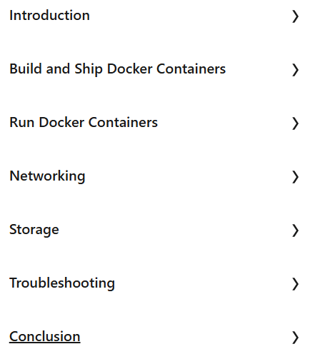 Course topics · LinkedIn — Docker on Azure 2023-12