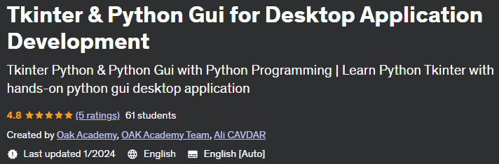 Pictures · Tkinter & Python Gui for Desktop Application Development 2023-5