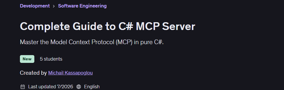画像 · 完全なガイド C# MCP サーバー 2026-7