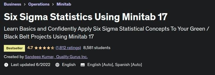 Pictures · Udemy — Six Sigma Statistics Using Minitab 17 2022-6