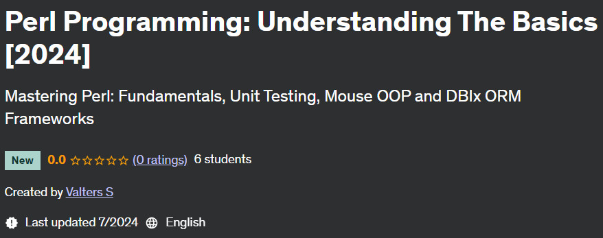 Pictures · Udemy — Perl Programming: Understanding The Basics [2024] 2024-6