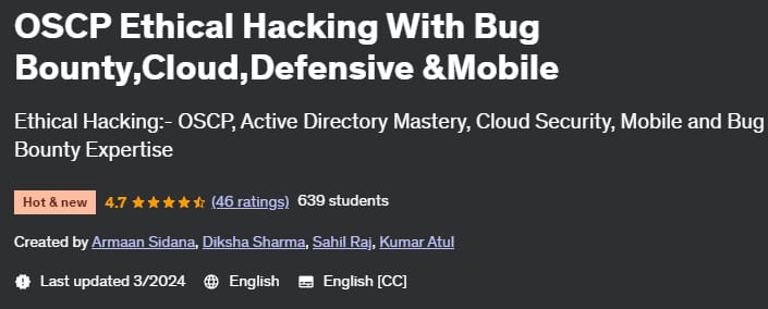 Pictures · Udemy — OSCP Ethical Hacking With Bug Bounty,Cloud,Defensive &Mobile 2024-2