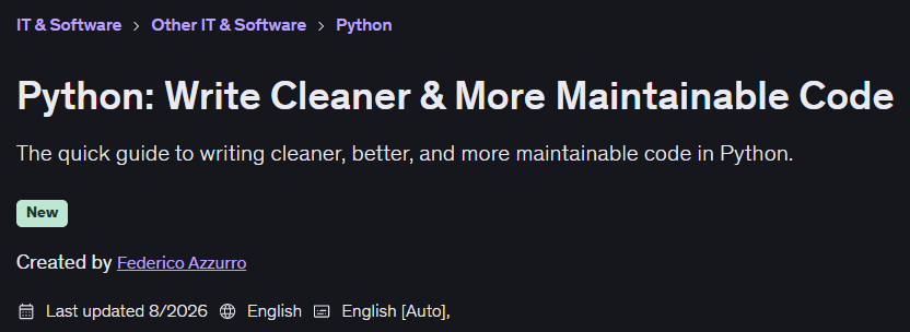 चित्र · Python: लिखें क्लीनर और अधिक बनाए रखने योग्य कोड 2026-8