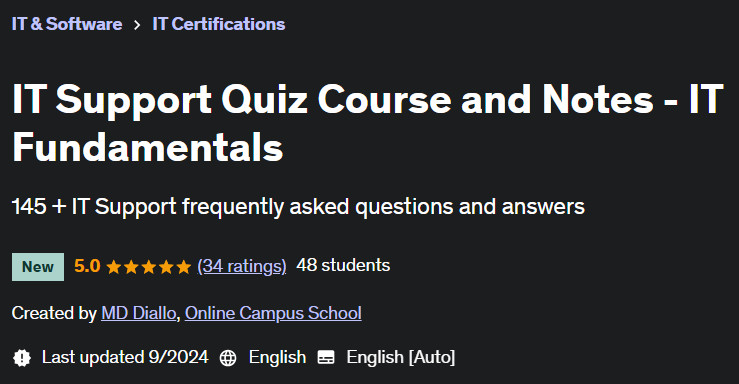 Pictures · Udemy — IT Support Quiz Course and Notes – IT Fundamentals 2024-9