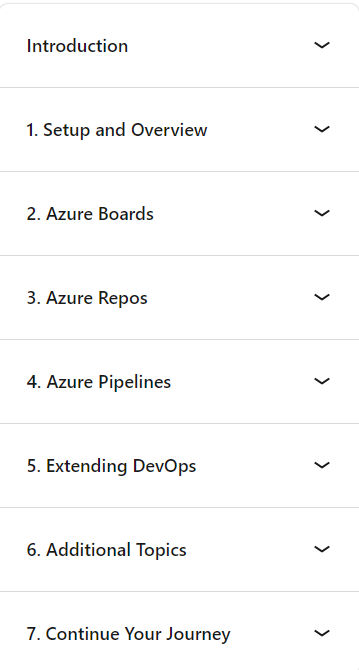 Course topics · LinkedIn — Azure DevOps for Beginners 2024-9
