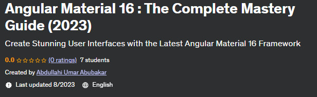 Pictures · Angular Material 16 : The Complete Mastery Guide (2023) 2023-8