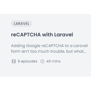 CodeCourse — reCAPTCHA with Laravel 2024-1