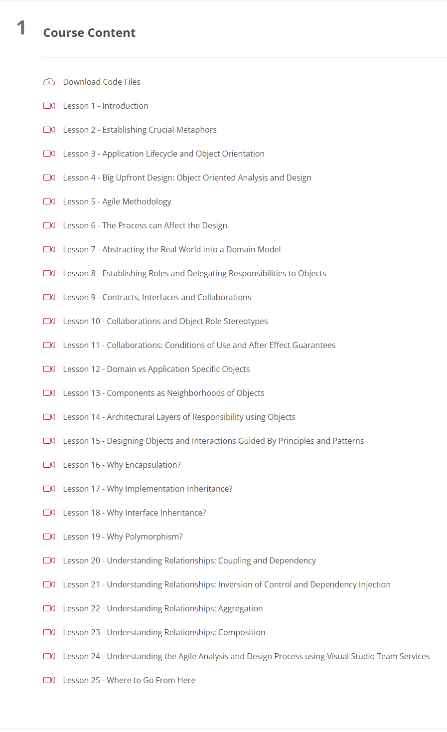 Course topics · bobtabor — Thinking Like an Object-Oriented Programmer 2020-12