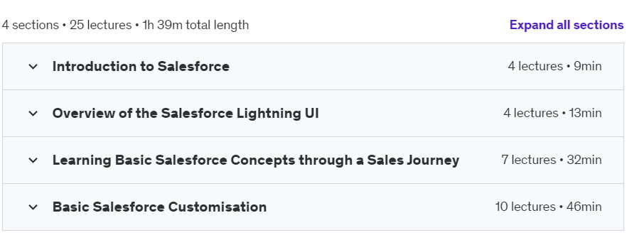 Course topics · Introduction to Salesforce: A Practical Guide 2024-8