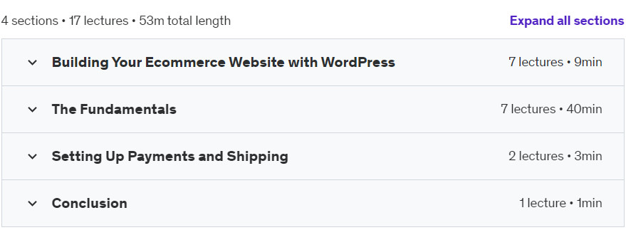 Course topics · Udemy — Learn How Dropshipping Works With WordPress 2024-6