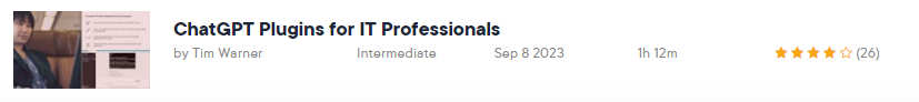 Pictures · Pluralsight — ChatGPT Plugins for IT Professionals 2023-9