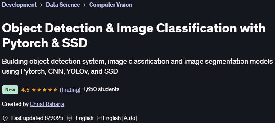 Pictures · Udemy — Object Detection & Image Classification with Pytorch & SSD 2025-6