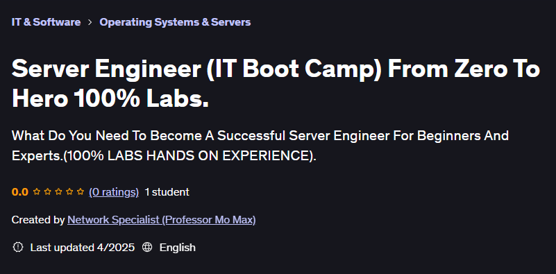 Pictures · Udemy — Server Engineer (IT Boot Camp) From Zero To Hero 100% Labs. 2025-4