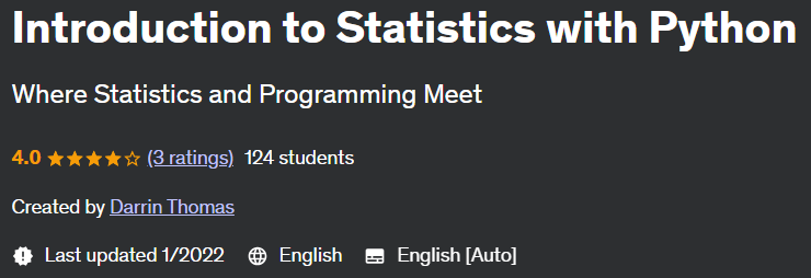 Pictures · Udemy — Introduction to Statistics with Python 2022-1