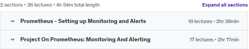 Course topics · Prometheus Mastery: Comprehensive Monitoring and Alerting 2024-7