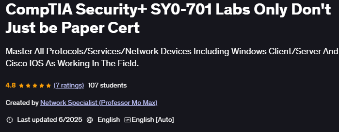 चित्र · CompTIA Security+ साई-701 प्रयोगशालाएं सिर्फ कागज की निश्चितता न हों 2025-3