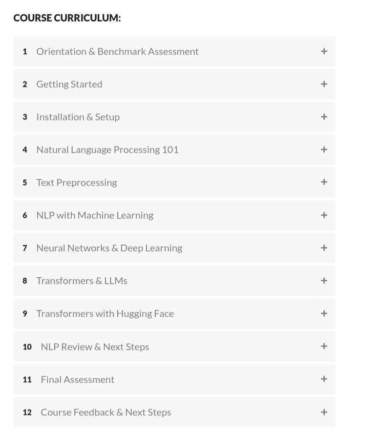 موضوعات الدورة · Maven Analytics – معالجة اللغة الطبيعية في Python 2025-10