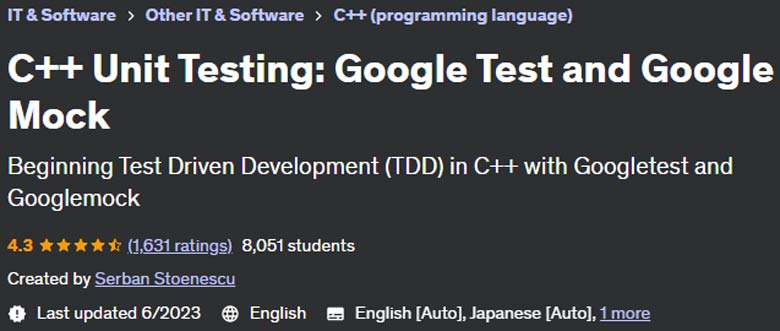 Pictures · Udemy — C++ Unit Testing: Google Test and Google Mock 2022-7