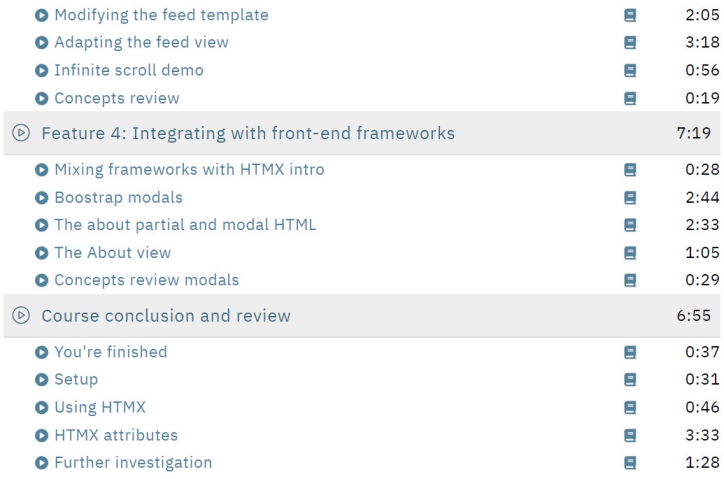 Pictures · Talk Python Training — HTMX + Django: Modern Python Web Apps, Hold the JavaScript Course 2023-9
