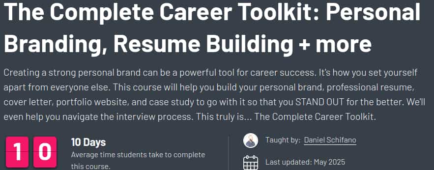 Pictures · ZeroToMastery – The Complete Career Toolkit: Personal Branding, Resume Building + more 2025-4