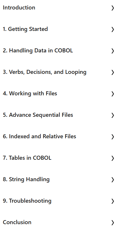Course topics · LinkedIn — COBOL Essential Training 2024-11
