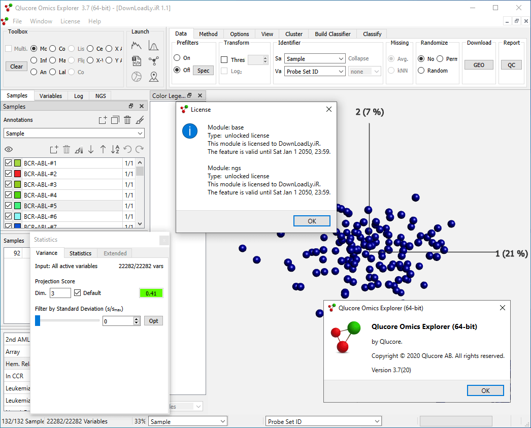 Pictures · Qlucore Omics Explorer 3.7 x64