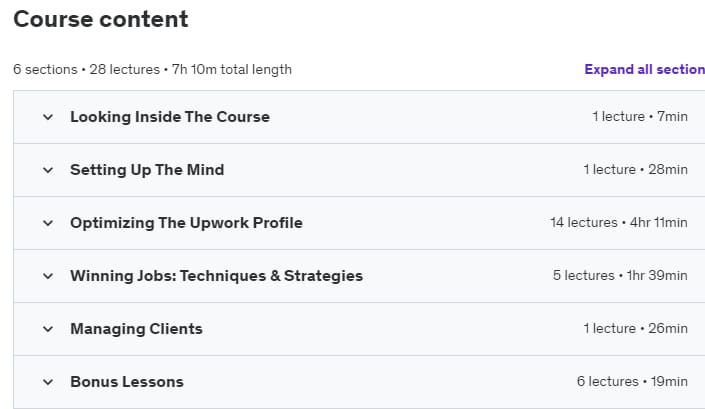 Course topics · Udemy — A Complete Guide To Making A Career On Upwork 2022-4