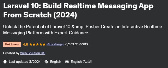 Pictures · Laravel 10: Build Realtime Messaging App From Scratch (2024) 2024-3
