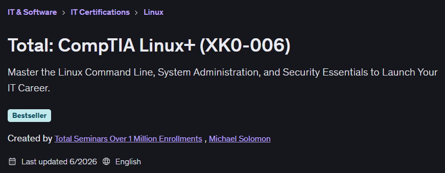 Images · Étiquette : Compte Linux+ (XK0 -006) 2026-3