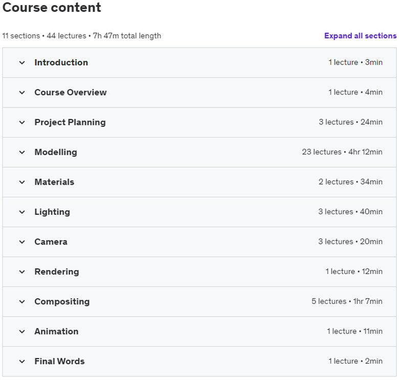 Course topics · Blender 3d : Ultimate Isometric Scene Creation Masterclass 2024-2