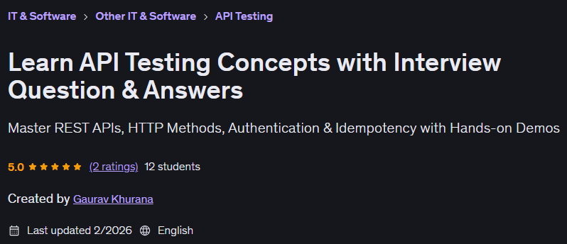 Pictures · Learn API Testing Concepts with Interview Question & Answers 2026-2
