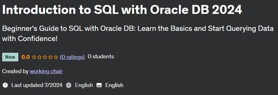 Pictures · Udemy — Introduction to SQL with Oracle DB 2024 2024-7