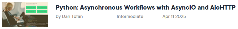 Bilder · Python: Asynchrone Workflows mit AsyncIO und AioHTTP 2025-4