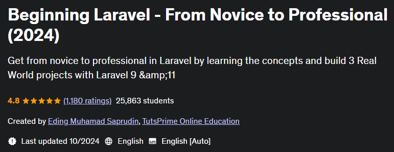 Pictures · Udemy — Beginning Laravel – From Novice to Professional (2024) 2024-10