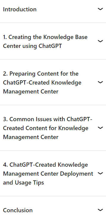 Course topics · LinkedIn — IT Service Desk: Create a Knowledge Management Center Using ChatGPT 2024-7