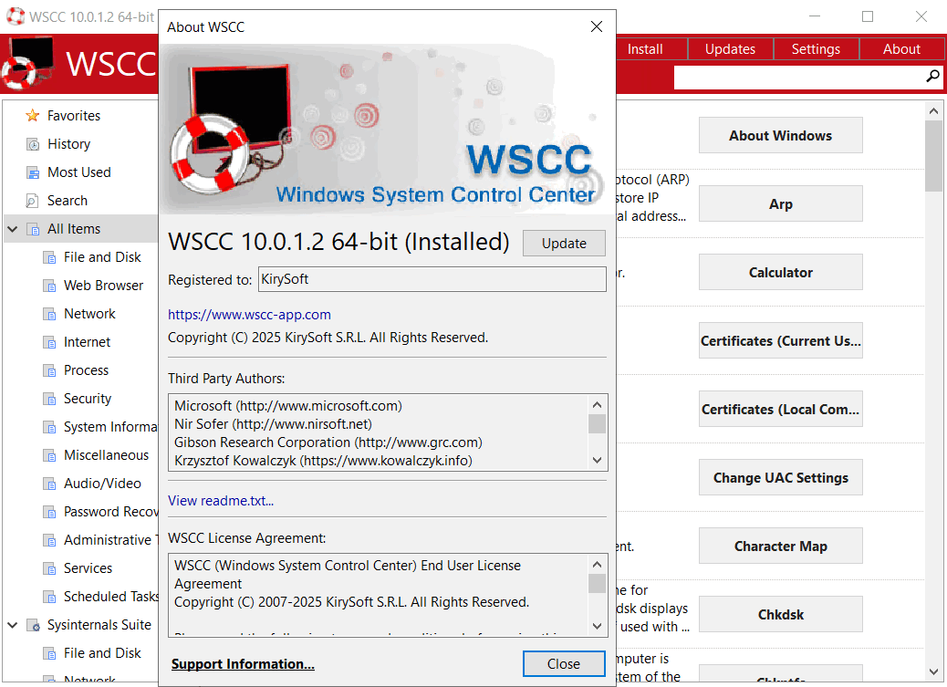 الصور · WSCC - Windows مركز مراقبة النظام 10.0.1.4 التجارة